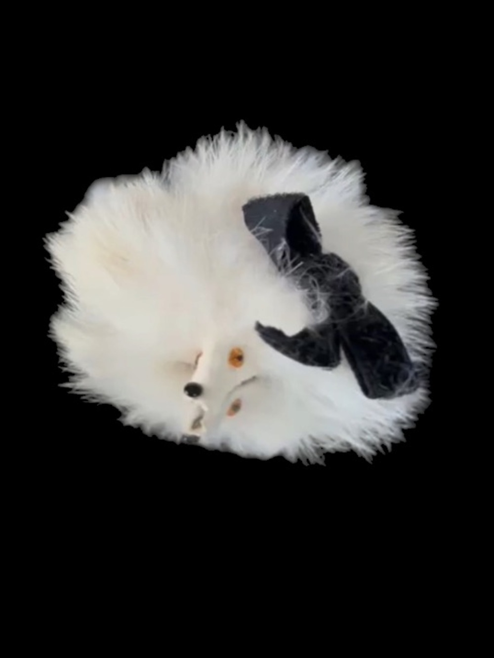 Vintage Rabbit Fur Dog Brooch